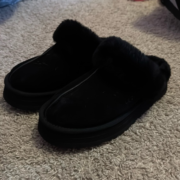 black ugg platform disquette slippers - Picture 1 of 2